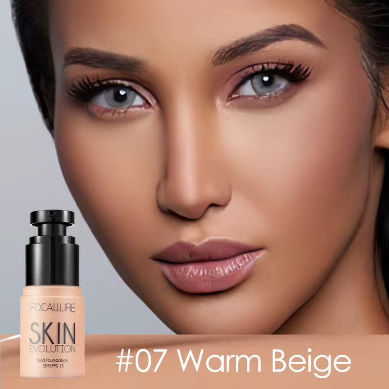 FOCALLURE Liquid Foundation – Lightweight, Waterproof, Moisturizing Concealer Cream for Flawless, Radiant Skin