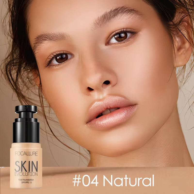FOCALLURE Liquid Foundation – Lightweight, Waterproof, Moisturizing Concealer Cream for Flawless, Radiant Skin