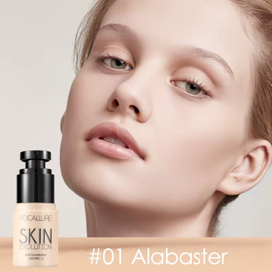 FOCALLURE Liquid Foundation – Lightweight, Waterproof, Moisturizing Concealer Cream for Flawless, Radiant Skin